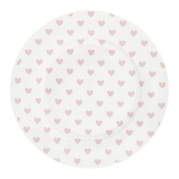 Farfurie ceramică Miss Étoile Rose Hearts, ⌀ 25 cm