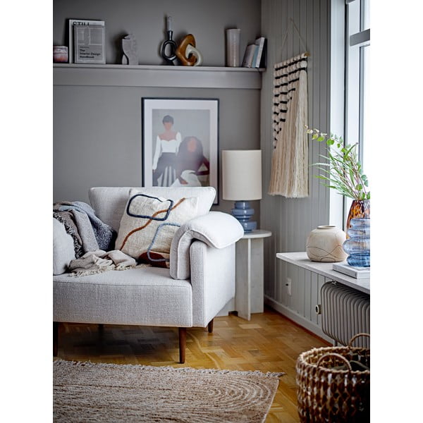 Veioză albastră cu abajur textil (înălțime 51 cm) Fabiola – Bloomingville-image-3