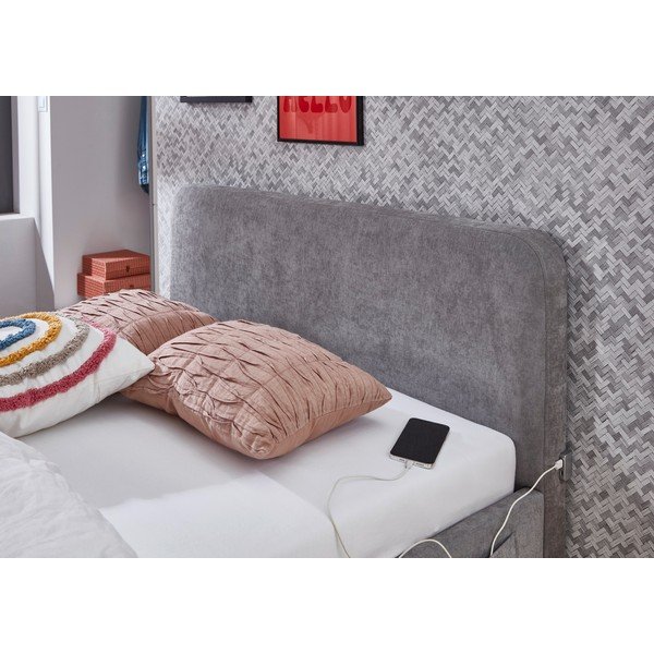 Pat pentru copii  gri fără somieră 140x200 cm Cosy – Meise Möbel-image-1