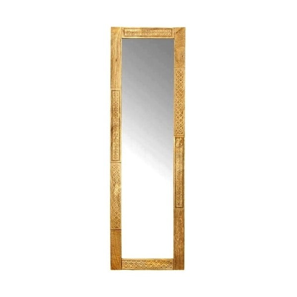 Oglindă cu ramă din lemn de mango Massive Home Ella, lungime 170 cm