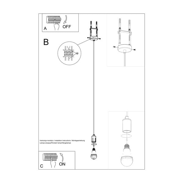 Lustră Sollux Bombilla Black, negru-image-4