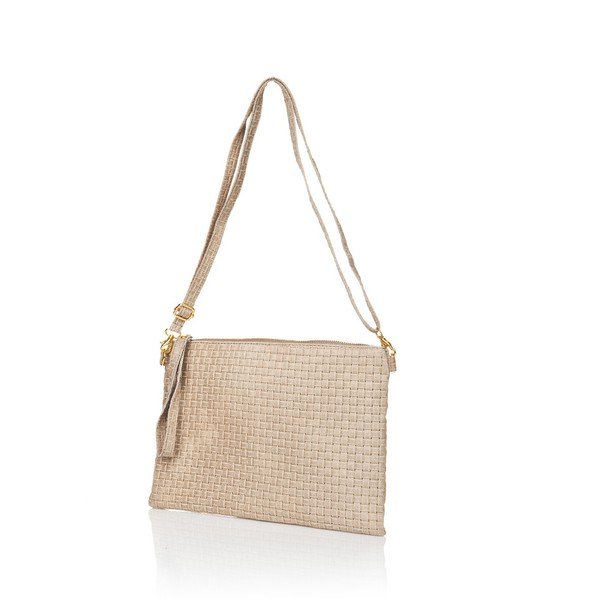 Geantă din piele Markese Hurton, bej-image-1