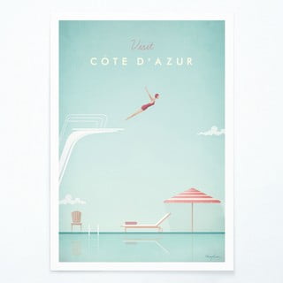 Poster Travelposter Côte d'Azur, 50 x 70 cm