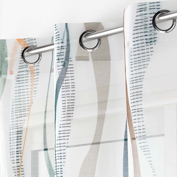 Perdea albă/albastră 140x280 cm Lisana – douceur d'intérieur-image-1