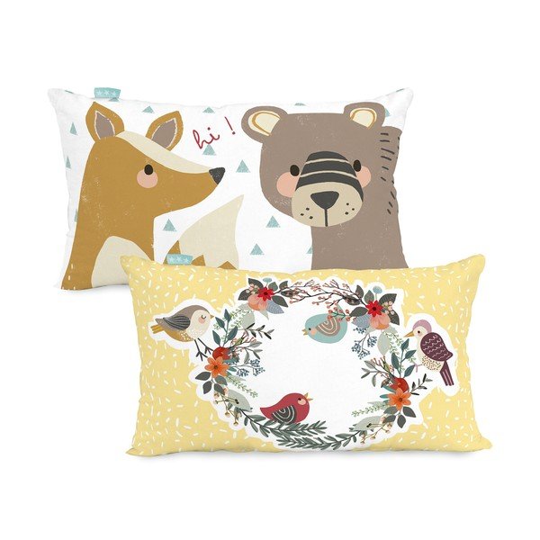 Față de pernă din bumbac cu 2 fețe Moshi Moshi Harvestwood, 50 x 30 cm-image-2