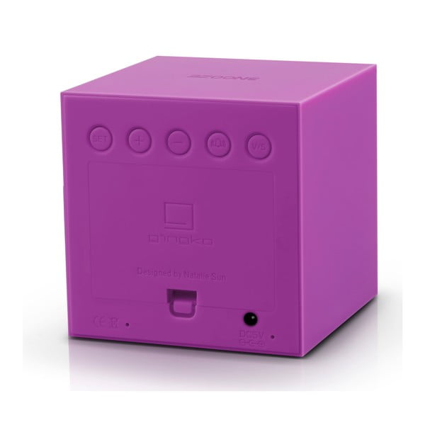 Ceas deșteptător cu LED Gingko Gravity Cube, mov-image-2