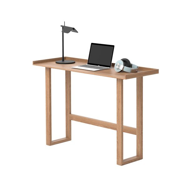 Birou din lemn masiv de stejar Wireworks Slim-image-2