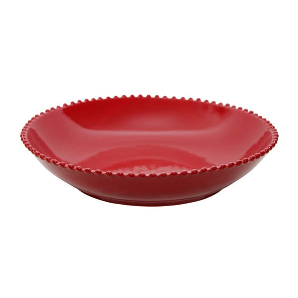 Bol din ceramică pentru paste Costa Nova Pearl, ⌀ 34 cm, roșu