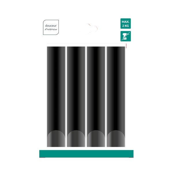 Cârlige negru-mat 4 buc. de agățat din metal Fixeo – douceur d'intérieur-image-1