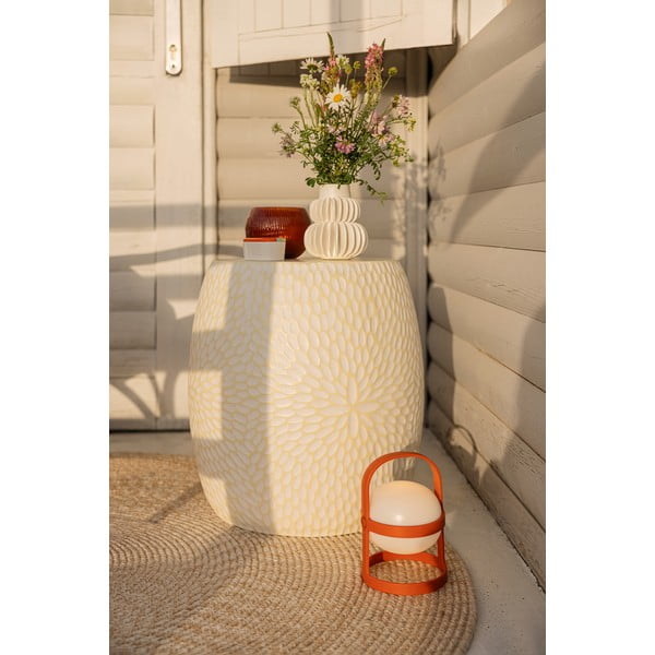 Măsuță auxiliară de grădină Bonami Selection Dalia, ø 40 cm, alb-image-1