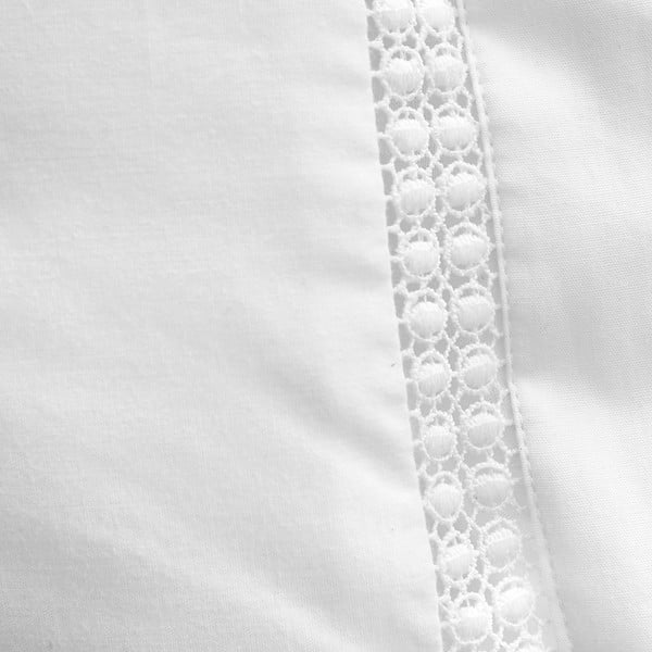 Lenjerie de pat albă din bumbac pentru pat dublu 200x200 cm Oxford Lace Trim – Bianca-image-4