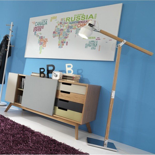 Hartă a lumii de perete Tomasucci World Map, 80 x 160 cm-image-2
