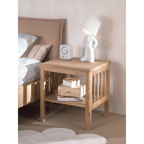 Noptieră de copii în culoare naturală din lemn de stejar Forrest – Vipack-image-1