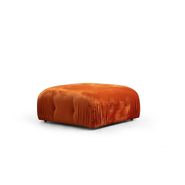 Taburet portocaliu cu tapițerie din catifea Bubble – Artie
