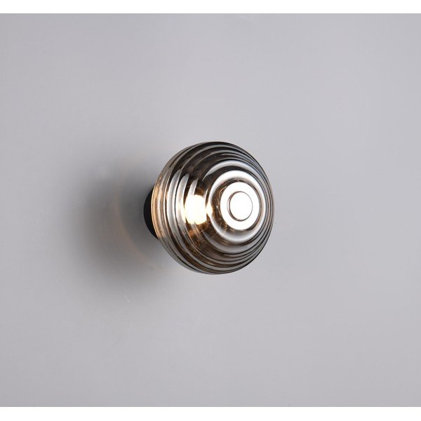 Aplică de perete gri închis LED din sticlă cu USB ø 15,5 cm Earl – Reality-image-1