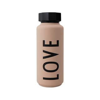 Sticlă termos Design Letters Love, 500 ml, roz închis