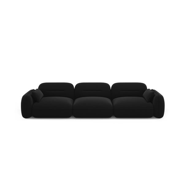 Canapea neagră cu tapițerie din catifea 320 cm Audrey – Interieurs 86
