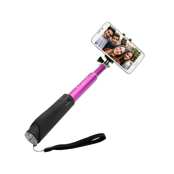 Selfie stick Fixed cu Bluetooth, roz