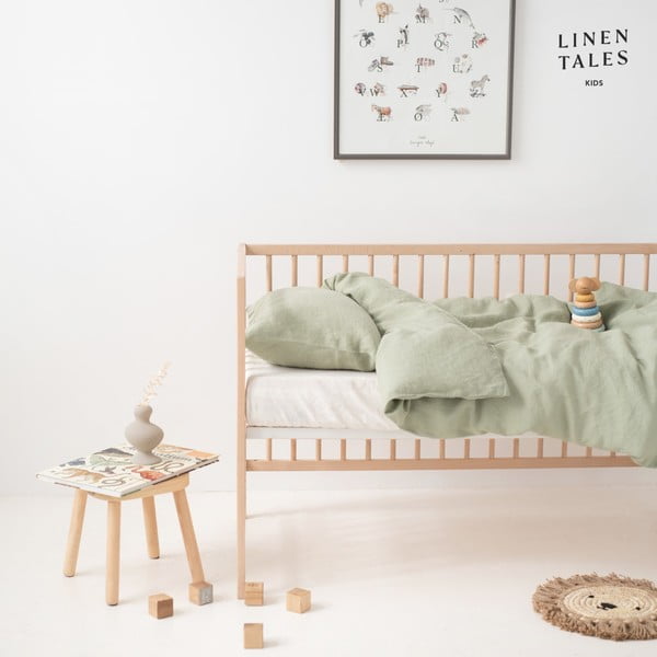 Lenjerie de pat pentru copii din in pentru pat de o persoană 140x200 cm – Linen Tales-image-3