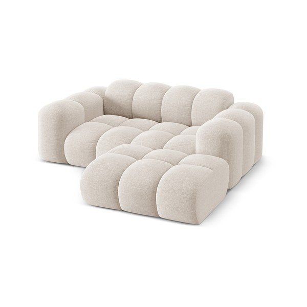 Colțar crem cu tapițerie din chenille (cu colț pe partea dreaptă/cu șezlong) Treno – Cosmopolitan Design-image-2