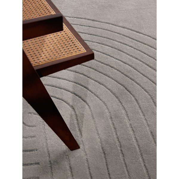 Covor gri deschis țesut manual din lână 200x300 cm Arcura – Vikosa-image-3