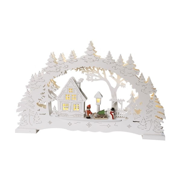 Decorațiune luminoasă cu LED Star Trading Ulm, înălțime 27 cm, alb