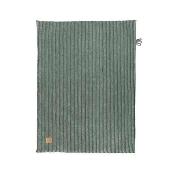 Pătură pentru copii verde din catifea reiată 100x77 cm – Meowbaby