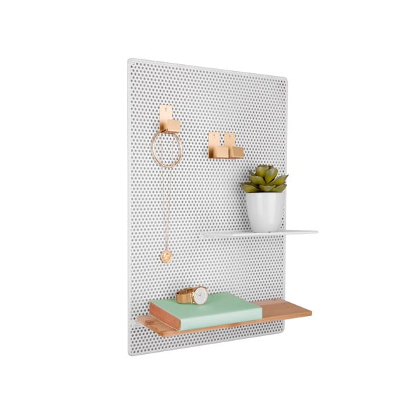 Avizier din metal PT LIVING Perky, 34,5 x 52,5 cm, alb-image-2