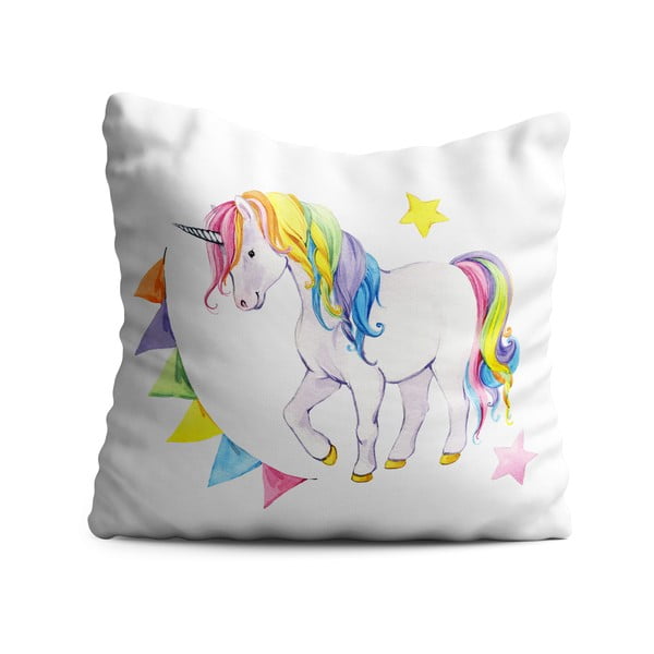 Pernă pentru copii OYO Kids Colorful Unicorn, 40 x 40 cm