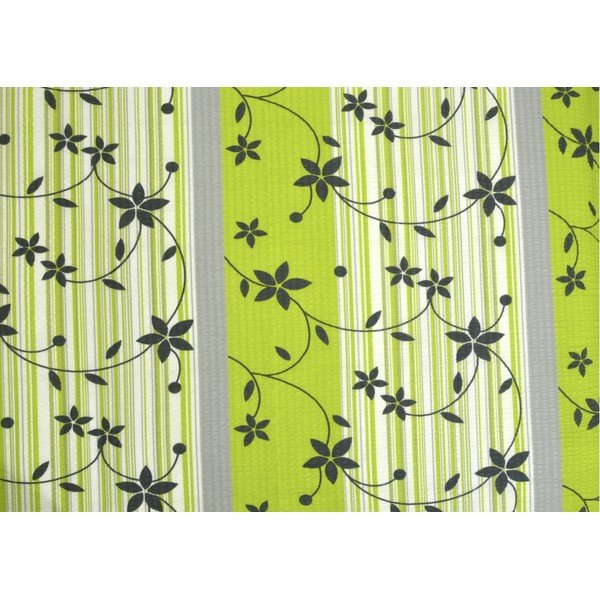 Lenjerie de pat verde din crep  pentru pat de o persoană 140x200 cm Flowers -image-1