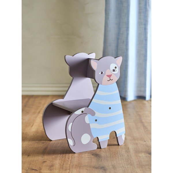 Scaun de copii albastru deschis/gri Mille – Bloomingville Mini-image-1