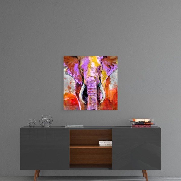 Tablou din sticlă Insigne Revenge of the Elephant, 40 x 40 cm-image-1