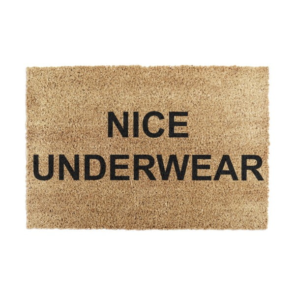 Covoraș de intrare din fibre de nucă de cocos 40x60 cm Nice Underwear – Artsy Doormats