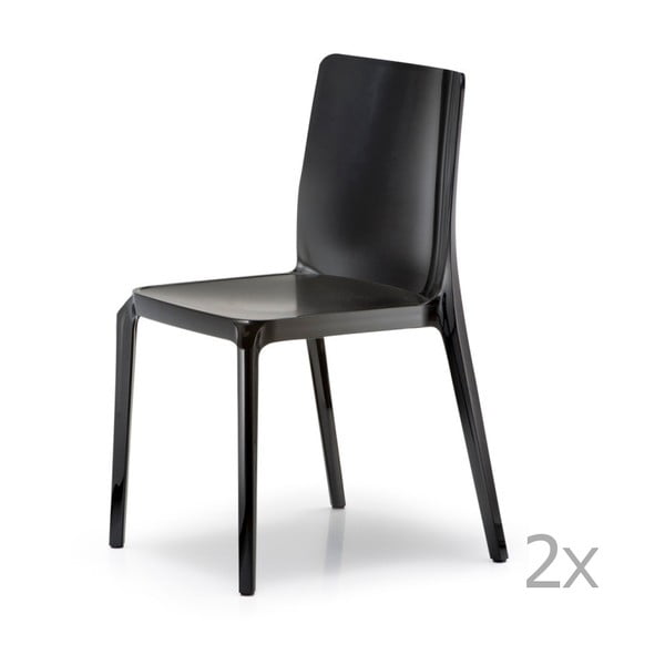 Set 2 scaune Pedrali Blitz, negru
