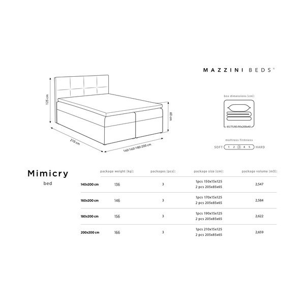 Pat dublu cu tapițerie din catifea Mazzini Beds Mimicry, 180 x 200 cm, galben muștar-image-2