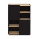 Bibliotecă neagră mată 100x147 cm Nina TemaHome