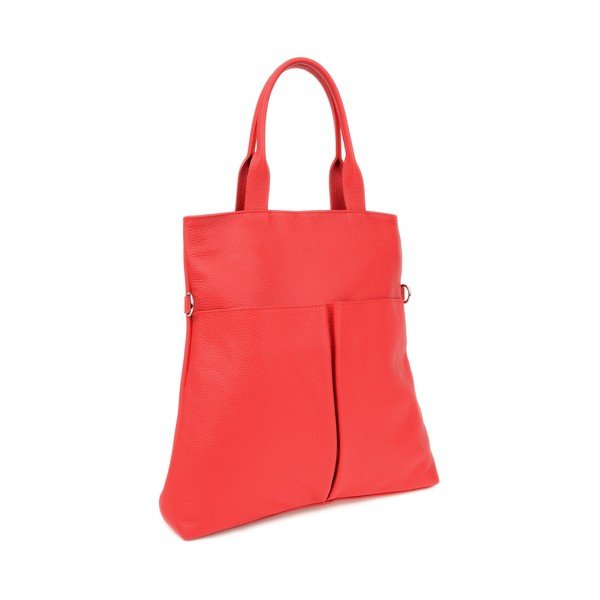 Geantă de mână tote din piele Roberta M, roșu-image-3