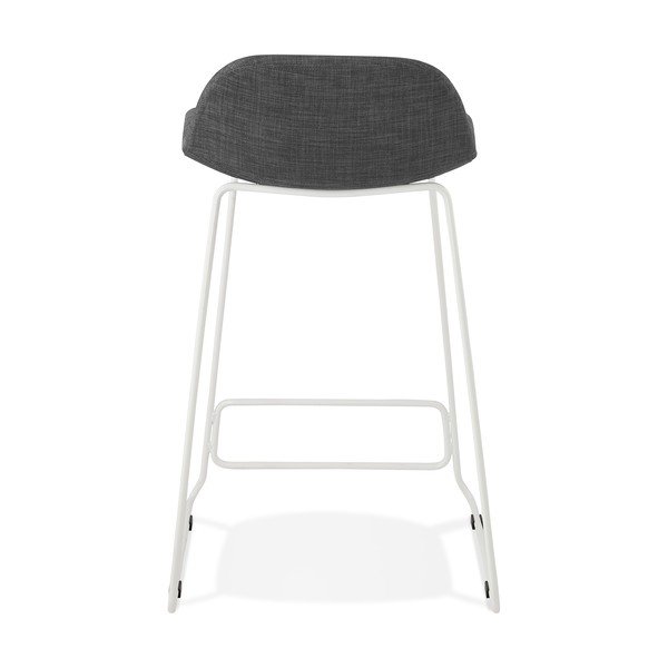 Scaun de bar cu picioare albe Kokoon Vancouver mini, înălțime 66 cm, gri închis-image-4