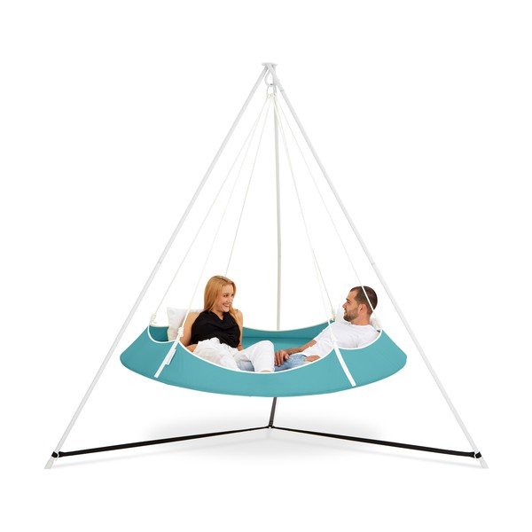Leagăn de grădină albastru cu suport - Hangout Pod-image-2