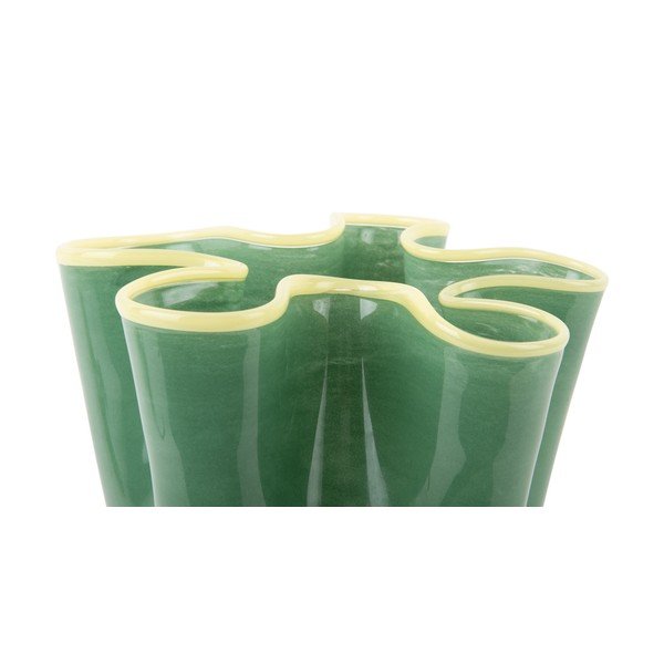 Vază verde din sticlă lucrată manual (înălțime 31,5 cm) Ruffles – PT LIVING-image-3