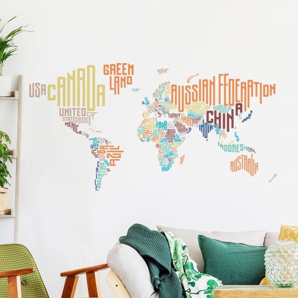 Autocolant de perete Ambiance World Map Modern-image-1