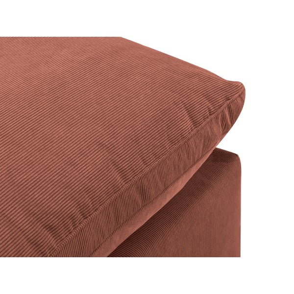 Modul reversibil de colț cu tapițerie din catifea pentru canapea Windsor & Co Sofas Galaxy, roz-image-4