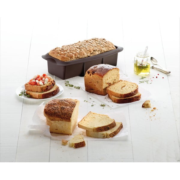 Formă de copt din silicon pentru pâine 12,5x27,5 cm – Lékué-image-1