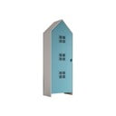 Șifonier pentru copii din lemn de pin alb-albastru 37x172 cm Casami Bruges – Vipack