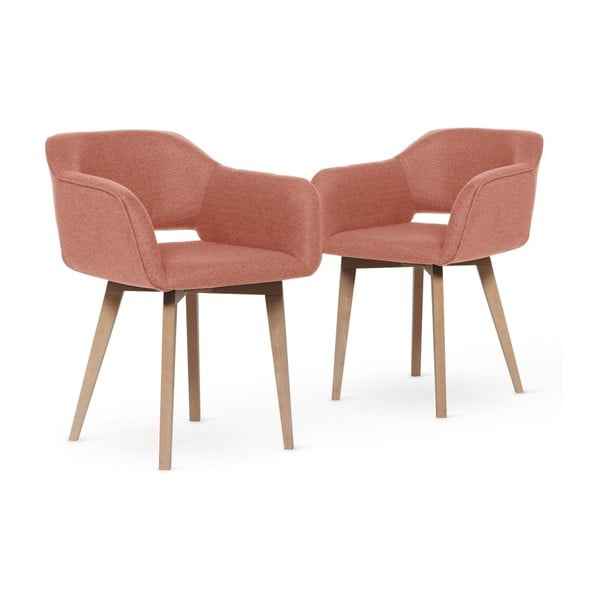 Set 2 scaune My Pop Design Oldenburger, roz piersică
