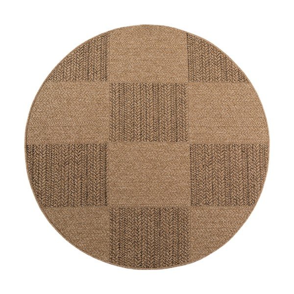 Covor pentru exterior și interior maro rotund ø 160 cm Timber 1405 – Ayyildiz Carpets