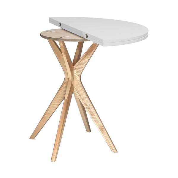 Masă de dining rotundă extensibilă 45x90 cm Jubi – Ragaba-image-3