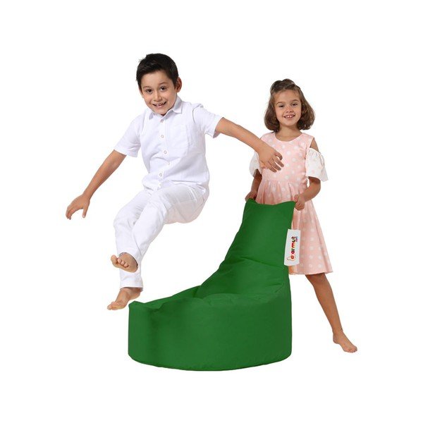 Fotoliu puf pentru copii verde închis Baton – Floriane Garden-image-1