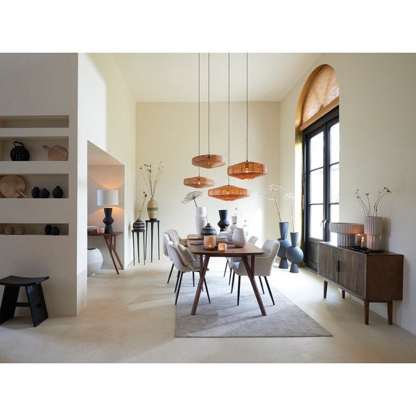 Comodă maro închis joasă din lemn  100x80 cm Bitika – Light & Living-image-1