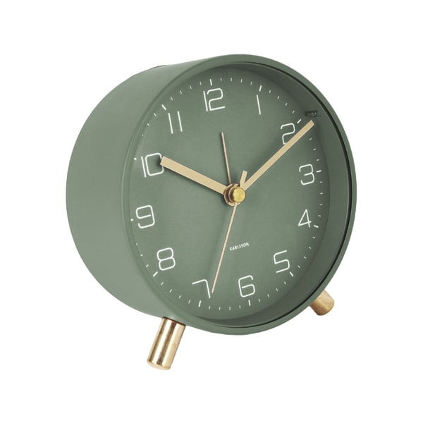Ceas cu alarmă Karlsson Lofty, ø 11 cm, verde